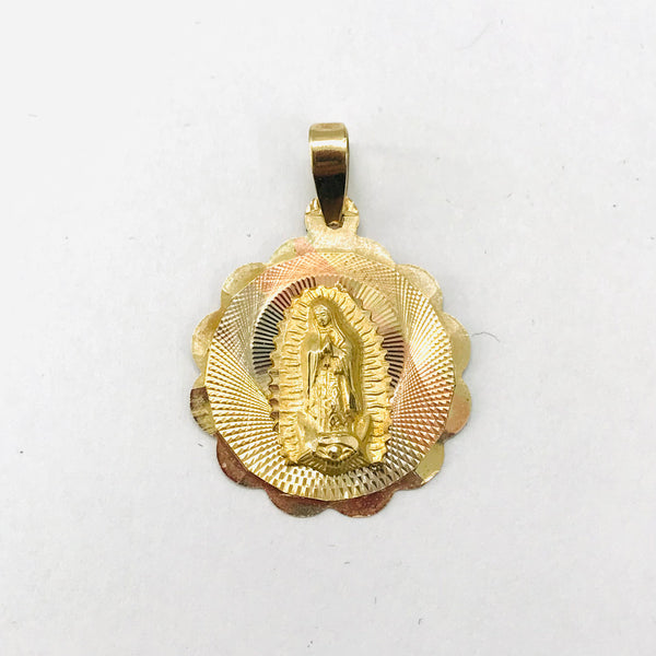 Virgen Guadalupe Pendant 14k