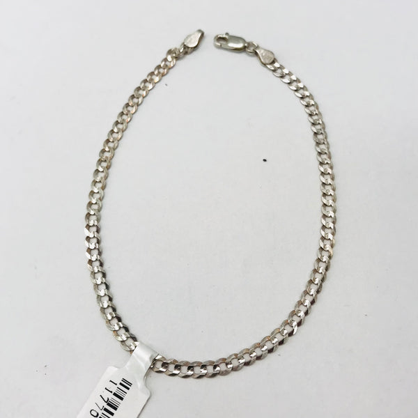 3.2gm Silver Curb link  bracelet