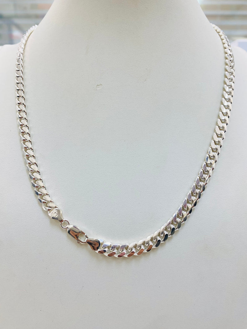 Silver Cuban Chain.