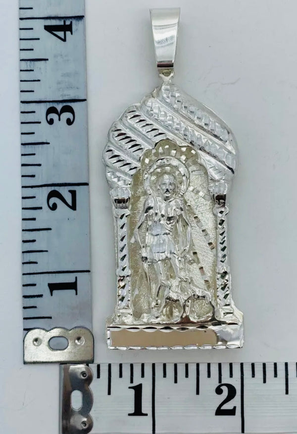 San Lazaro 3D Silver 925 Medal Charm