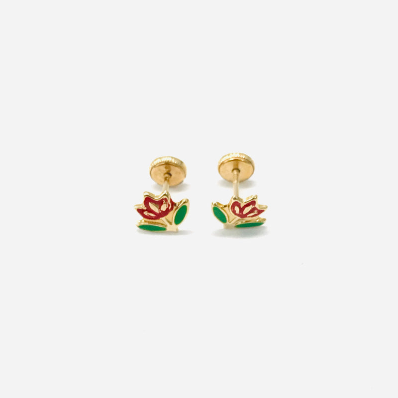 14k flower Baby Earring
