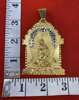 San Lazaro Medal Charm Pendent Silver 925 With Gold Plating