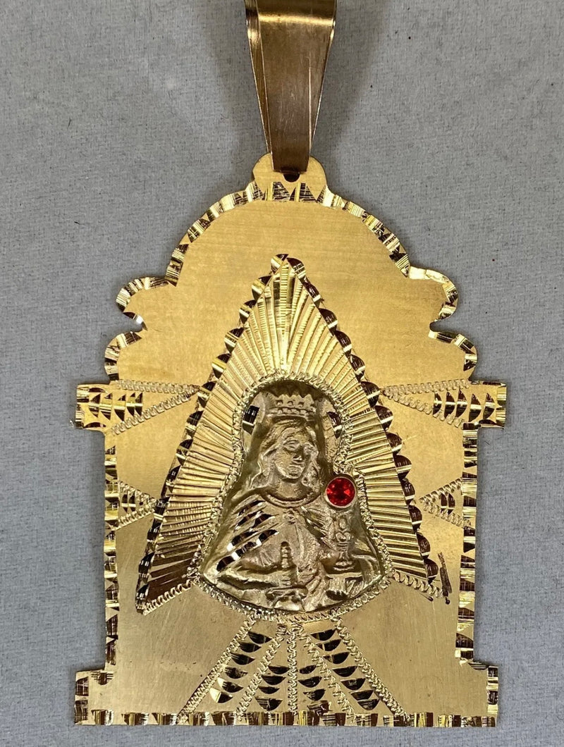 St Barbara Silver925 3  Tall Religious Charm With Gold Plating