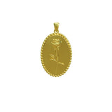 Hand Made Gold Rose Medallion-pendant charm-lirysjewelry