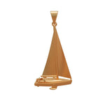 Hand Made Gold Sailboat Pendant