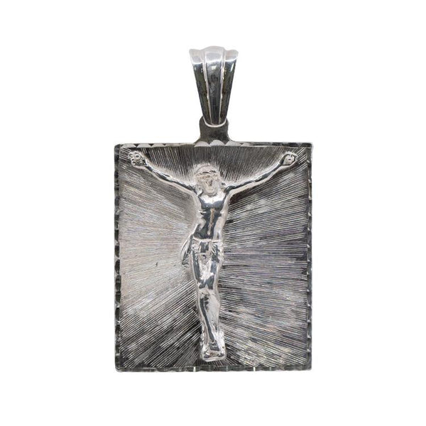 Hand Made 925 Sterling Silver Crucified Jesus Medallion 27 grams-Silver-lirysjewelry