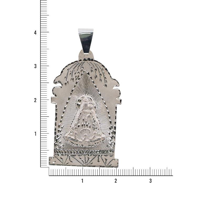 Hand Made 925 Sterling Silver Caridad Del Cobre Pendant 32 grams-Silver-lirysjewelry