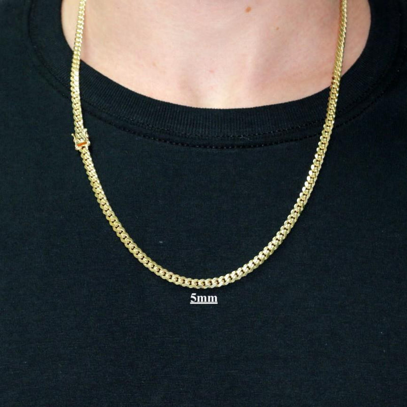 14kt Miami Cuban Link Necklaces Small Sizes 2mm-5mm-Miami Cuban Link-lirysjewelry