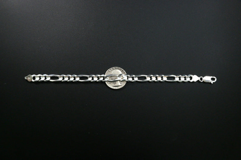Genuine 925 Sterling Silver Figaro Link Bracelets-lirysjewelry