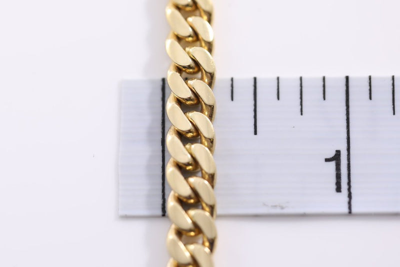 Genuine Gold Miami Cuban Link Anklet-Miami Cuban Link-lirysjewelry
