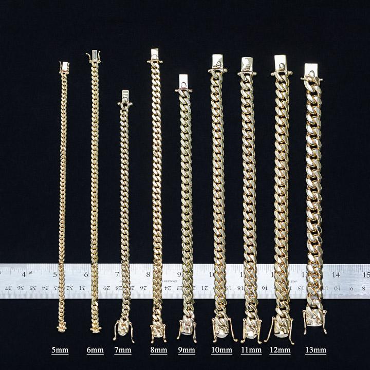 Miami Cuban Link Bracelets 10kt 14kt 18kt 5mm - 13mm-Miami Cuban Link-lirysjewelry