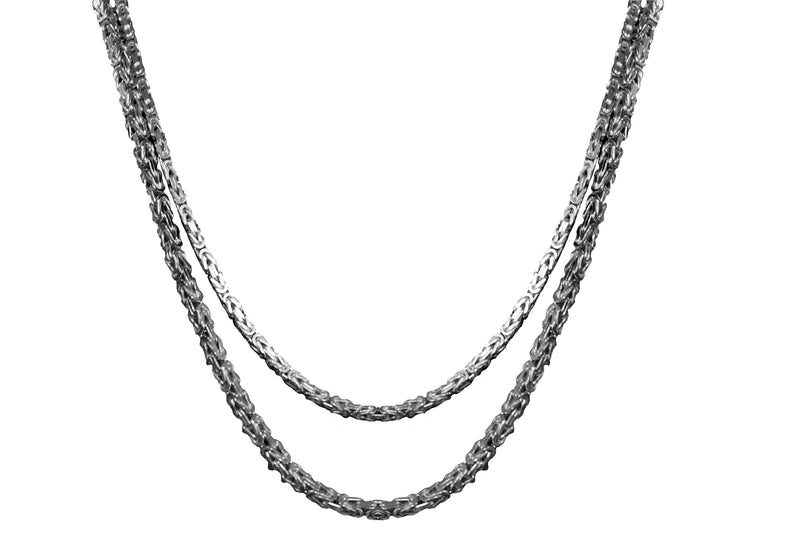 Genuine 925 Sterling Silver Byzantine Necklaces-lirysjewelry