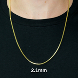 Genuine Solid Gold Italian Made Franco Link Necklaces & Chains 10kt Gold 14kt Gold-lirysjewelry