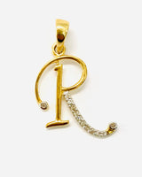 .20ctw DIAMOND INITIAL PENDANT 10K