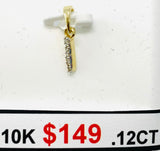 .2tcw DIAMOND INITIAL PENDANT 10K
