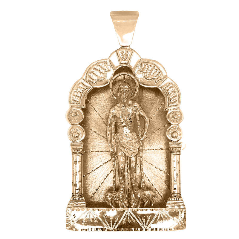 Hand Made Sterling Silver San Lazaro 3-D Pendent 233 grams-Silver-lirysjewelry