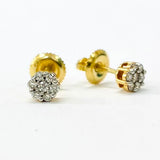 .20ctw Round cluster Diamond Earrings 10k