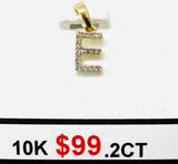 .2tcw DIAMOND INITIAL PENDANT 10K