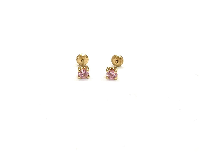 Buy Lovely Single Stone Gold Cubic Zirconia Stud Earrings. Online in India  - Etsy