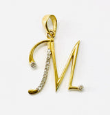 .20ctw DIAMOND INITIAL PENDANT 10K