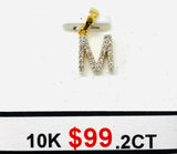 .2tcw DIAMOND INITIAL PENDANT 10K