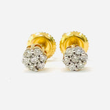 .20ctw Round cluster Diamond Earrings 10k