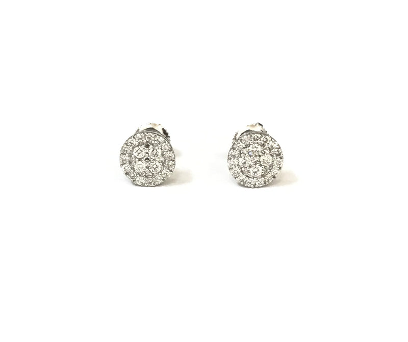 .58ctw Round cluster Diamond Earrings 10k