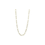 Solid Genuine Gold Figaro Link Necklaces Chains-lirysjewelry