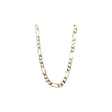 Solid Genuine Gold Figaro Link Necklaces Chains-lirysjewelry