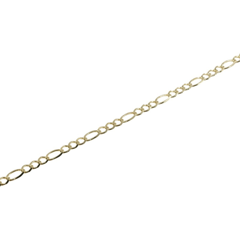 Solid Genuine Gold Figaro Link bracelets-lirysjewelry